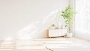 明るくシンプルで清潔感のある空間のイメージ