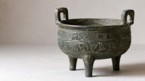 県みたいな漢字「鼎」の由来となった三本脚の古代青銅器