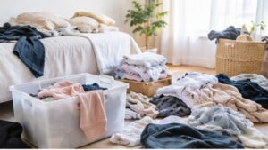 片付けで物を全部出して余計に散らかった部屋
