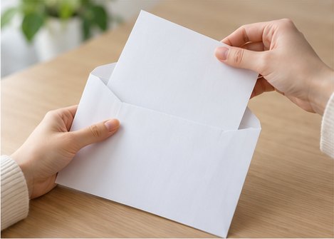 書類を封筒に入れる手元｜同封と封入の違い
